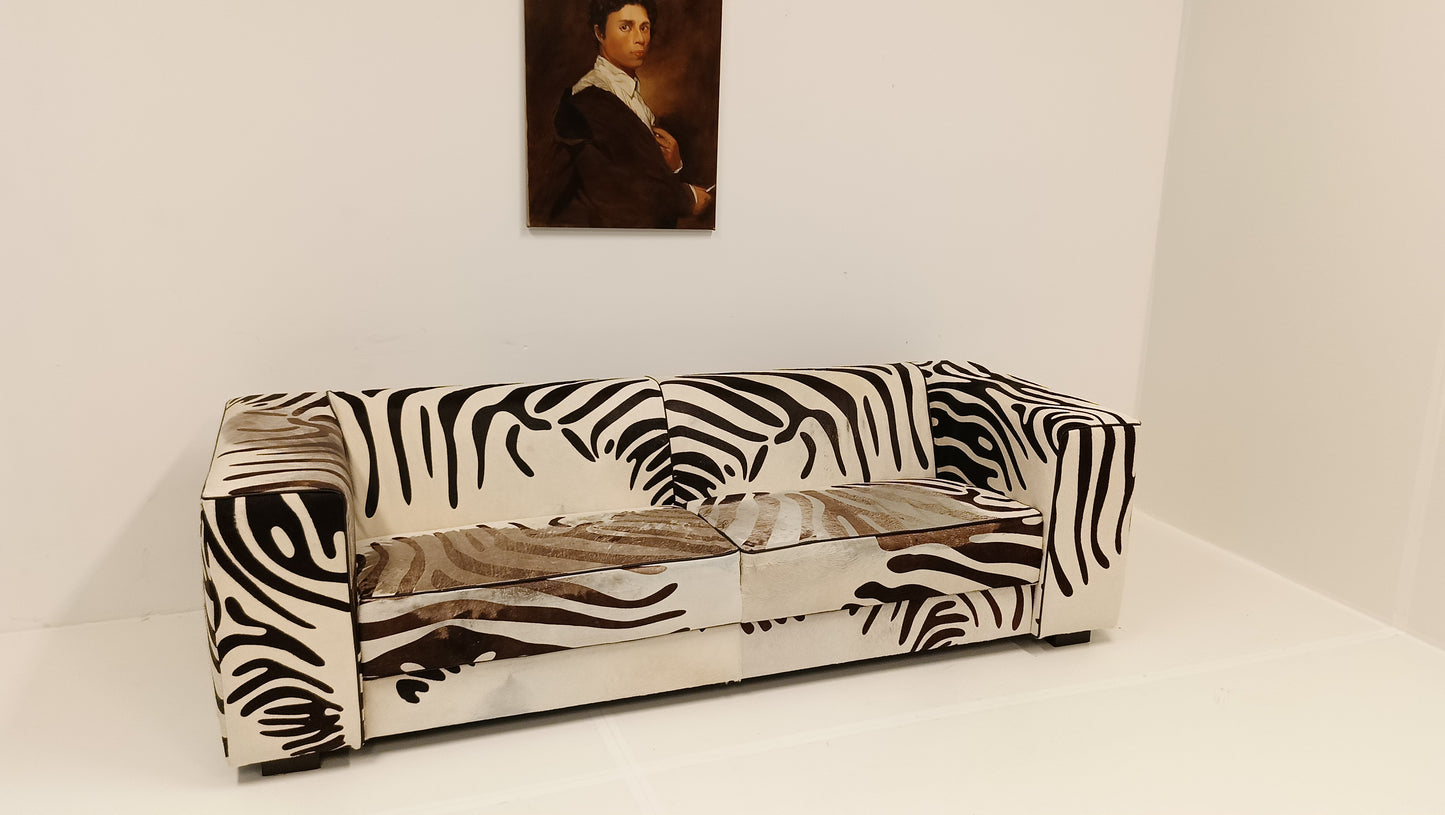 One Of A Kind Vintage Zebra Style Sofa