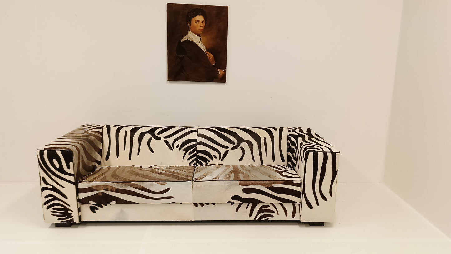 One Of A Kind Vintage Zebra Style Sofa