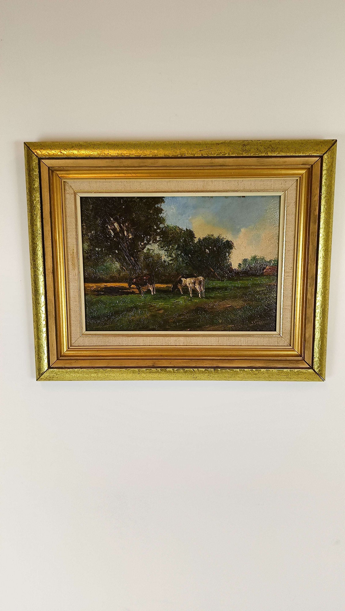 Stunning Landscape Painting With Cows Stunning Landscape Painting With Cows