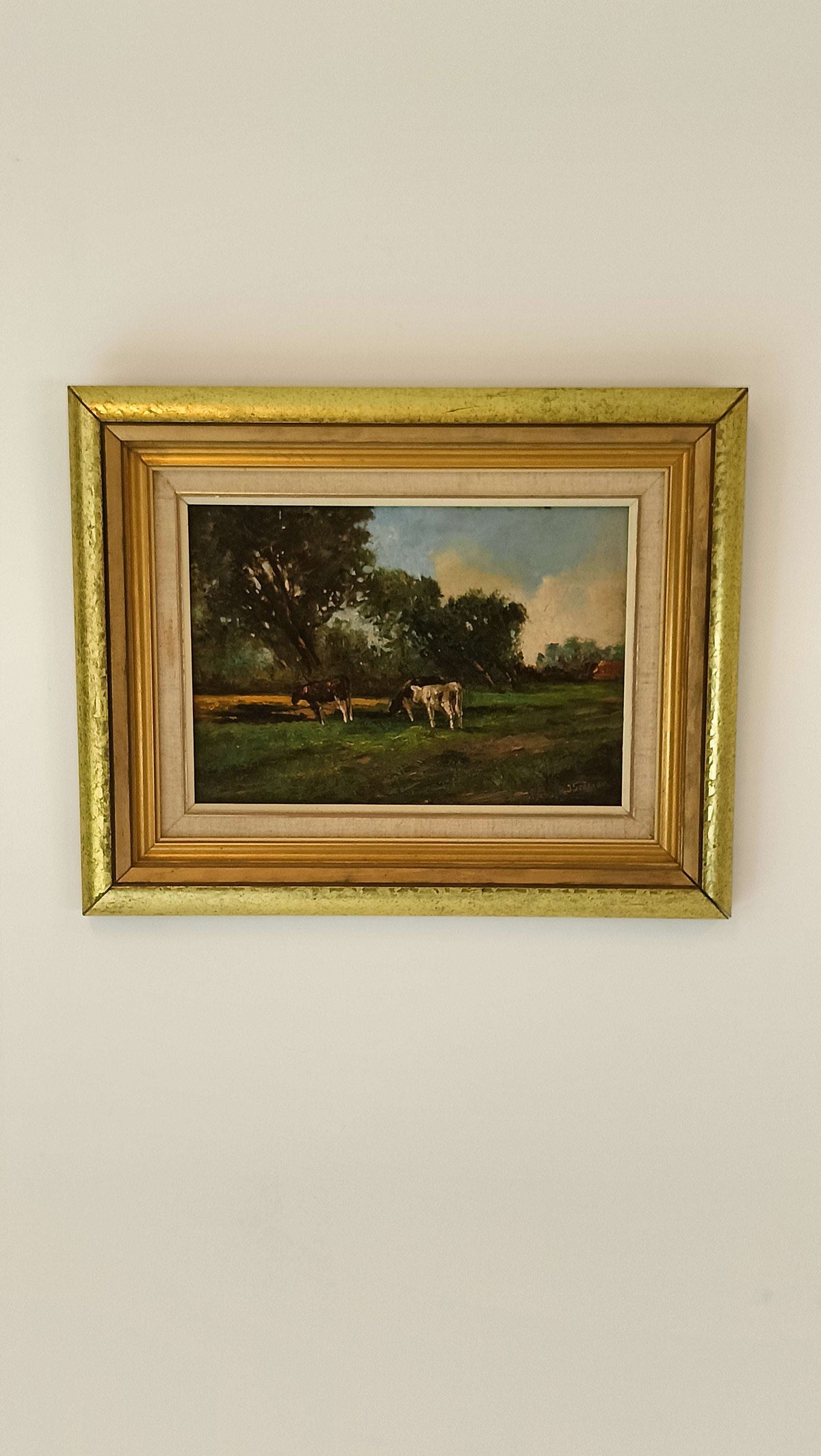 Stunning Landscape Painting With Cows Stunning Landscape Painting With Cows
