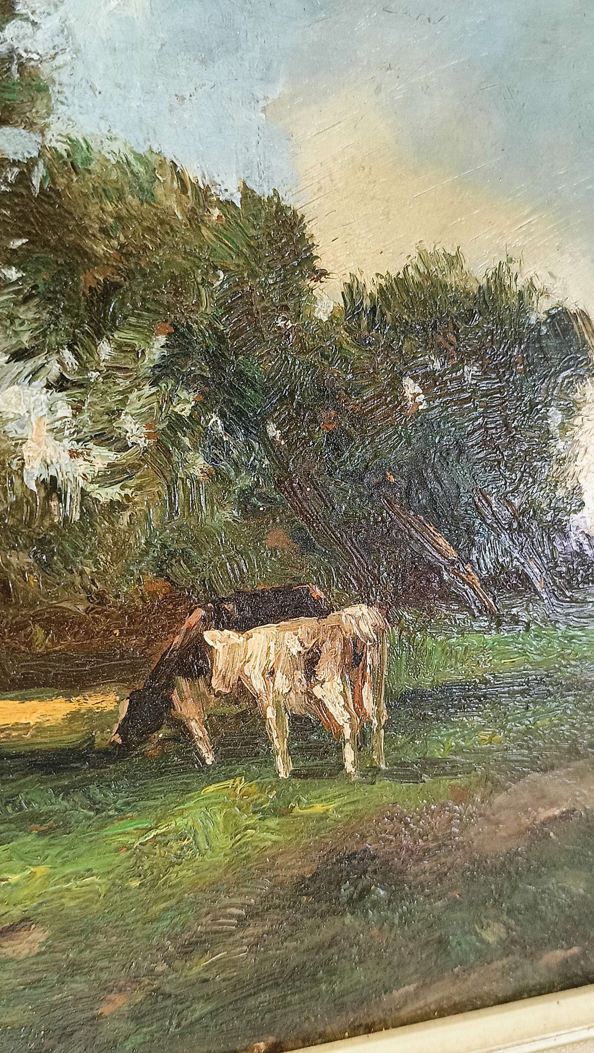 Stunning Landscape Painting With Cows Stunning Landscape Painting With Cows