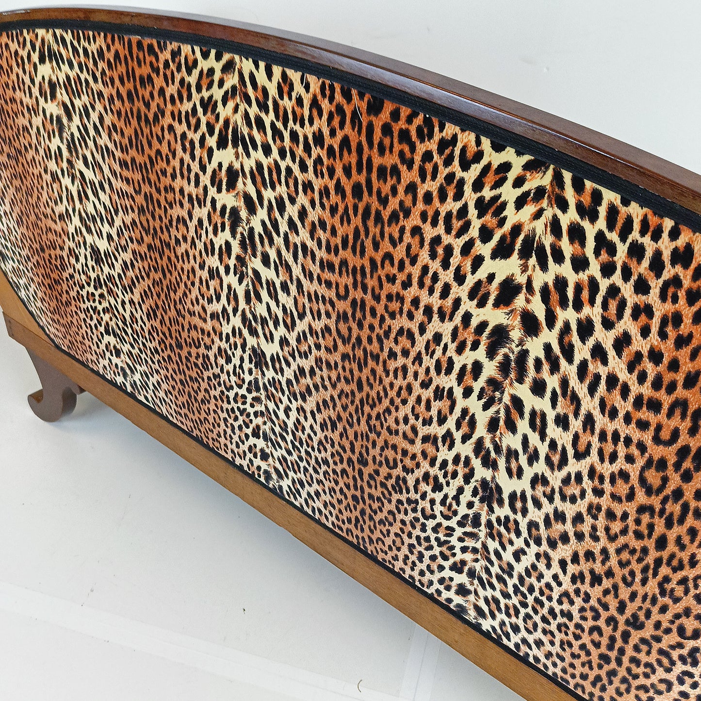 Biedermeyer Style Sofa In Leopard Trim