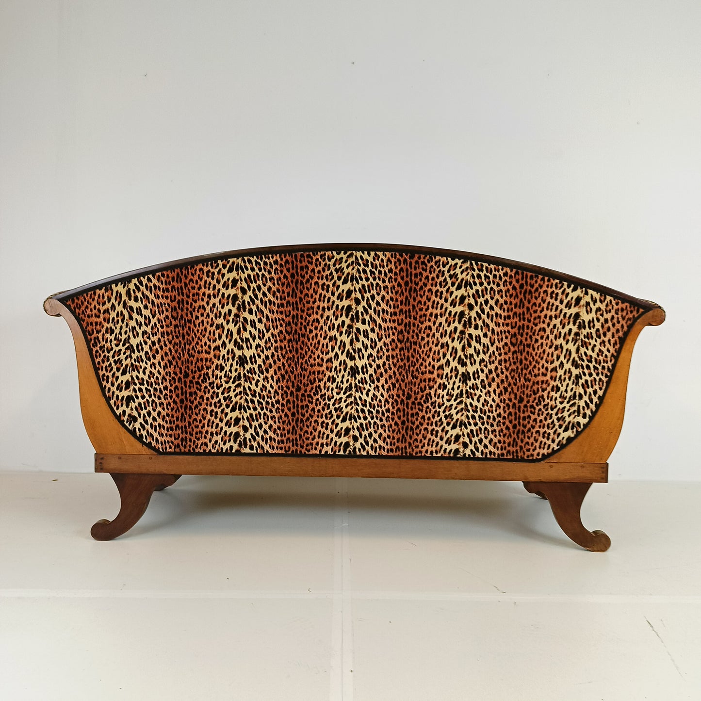 Biedermeyer Style Sofa In Leopard Trim