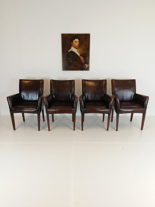 Stunning Sheep Leather Dining Chairs (set of 4 chairs)