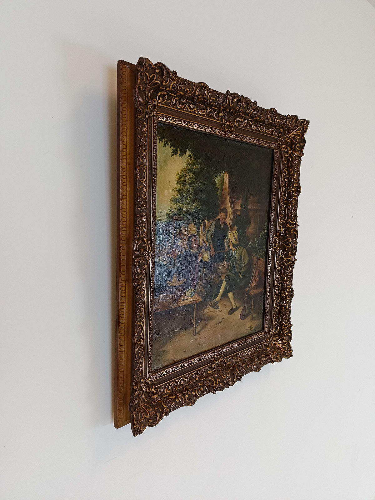 Painting Of Men Enjoying Life Painting Of Men Enjoying Life