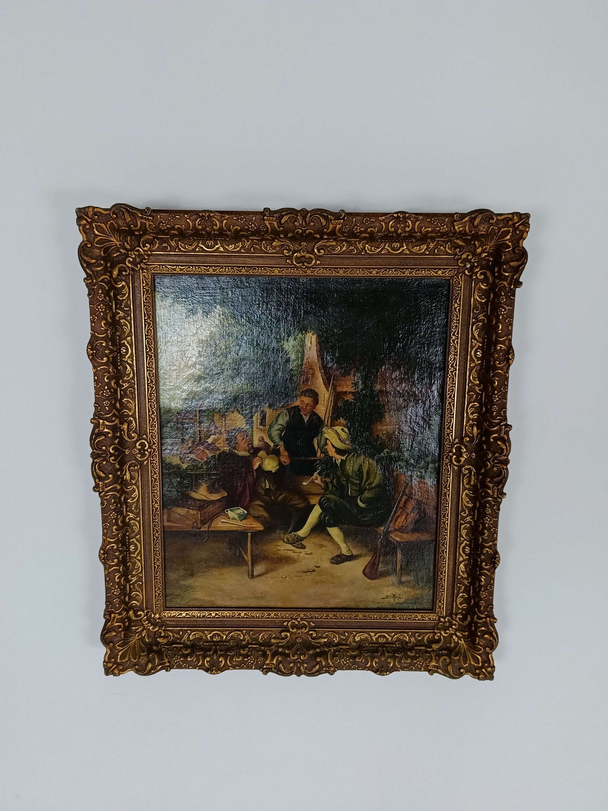 Painting Of Men Enjoying Life Painting Of Men Enjoying Life