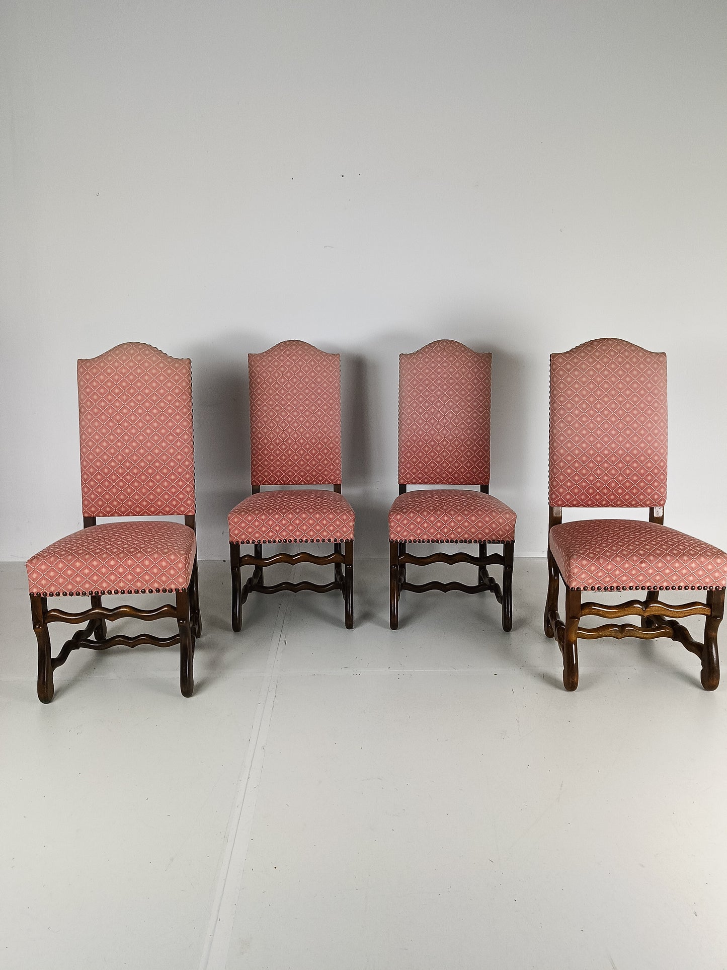 Beech Os De Mouton Tapestry Chairs (set of 4)