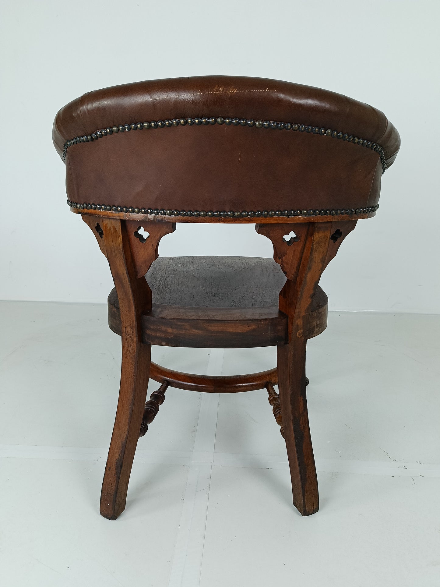 Victorian Mahogany Leather Desk Chair