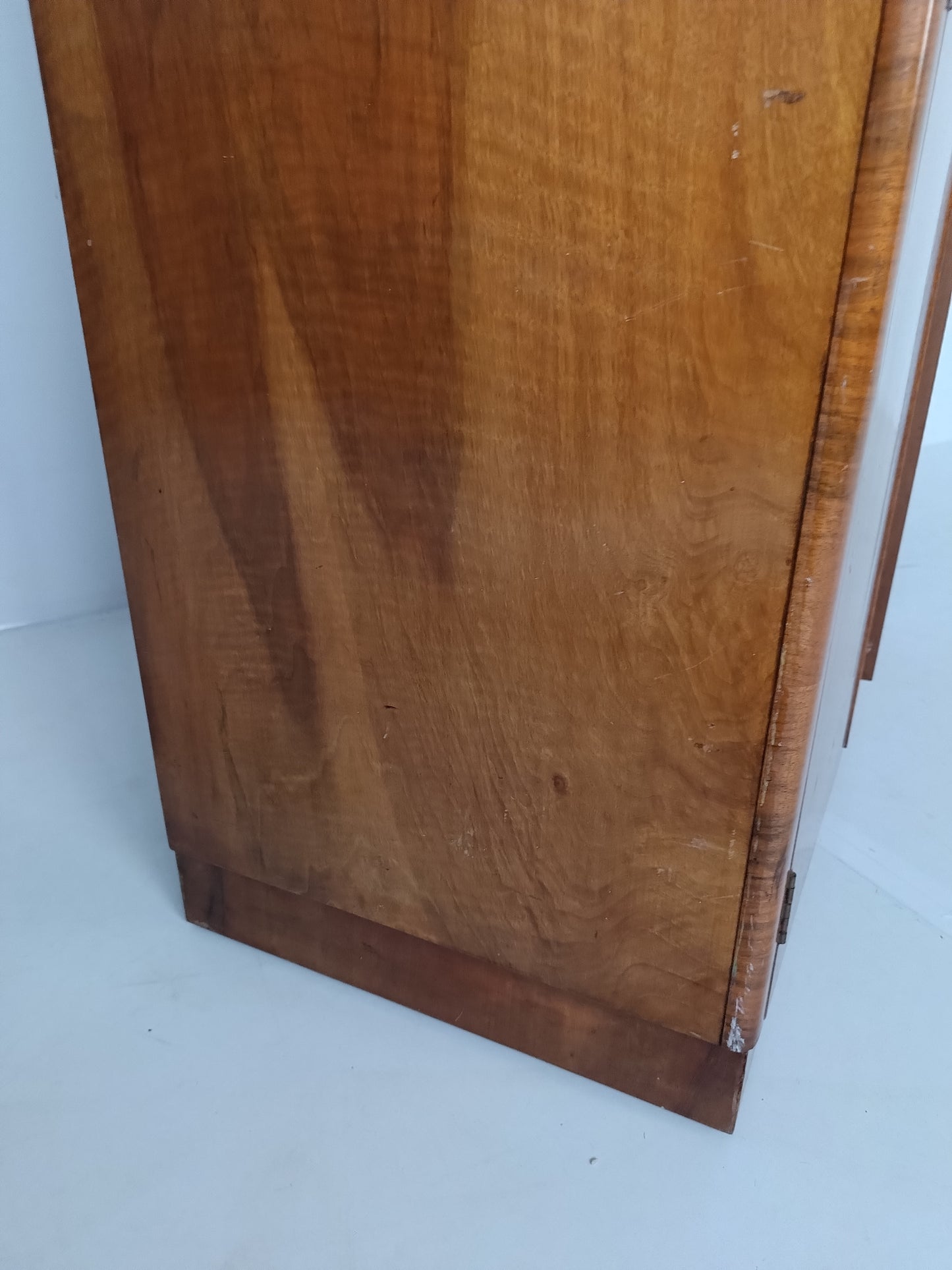 Stunning English Art Deco Burrnut Wardrobe