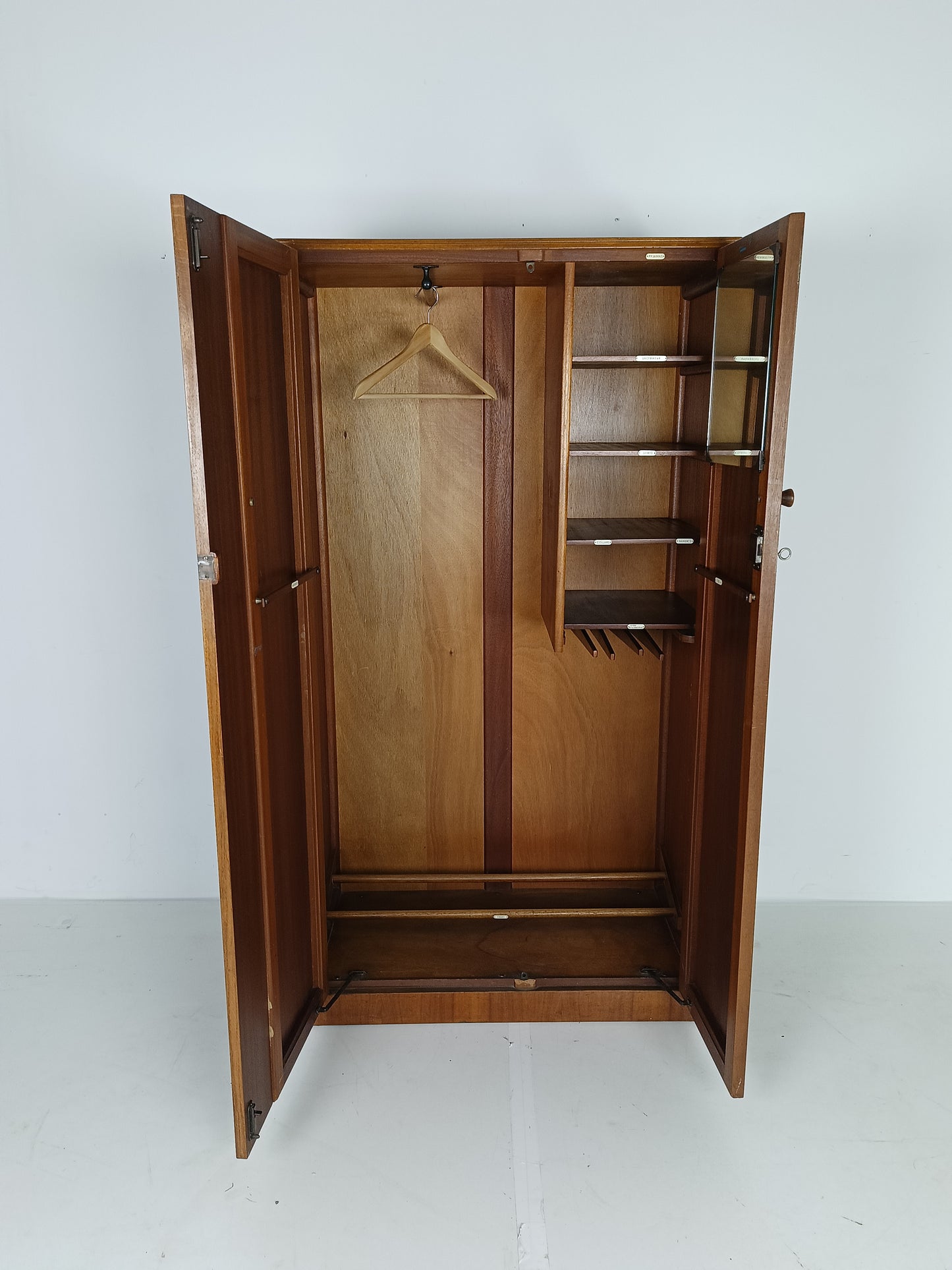 Stunning English Art Deco Burrnut Wardrobe