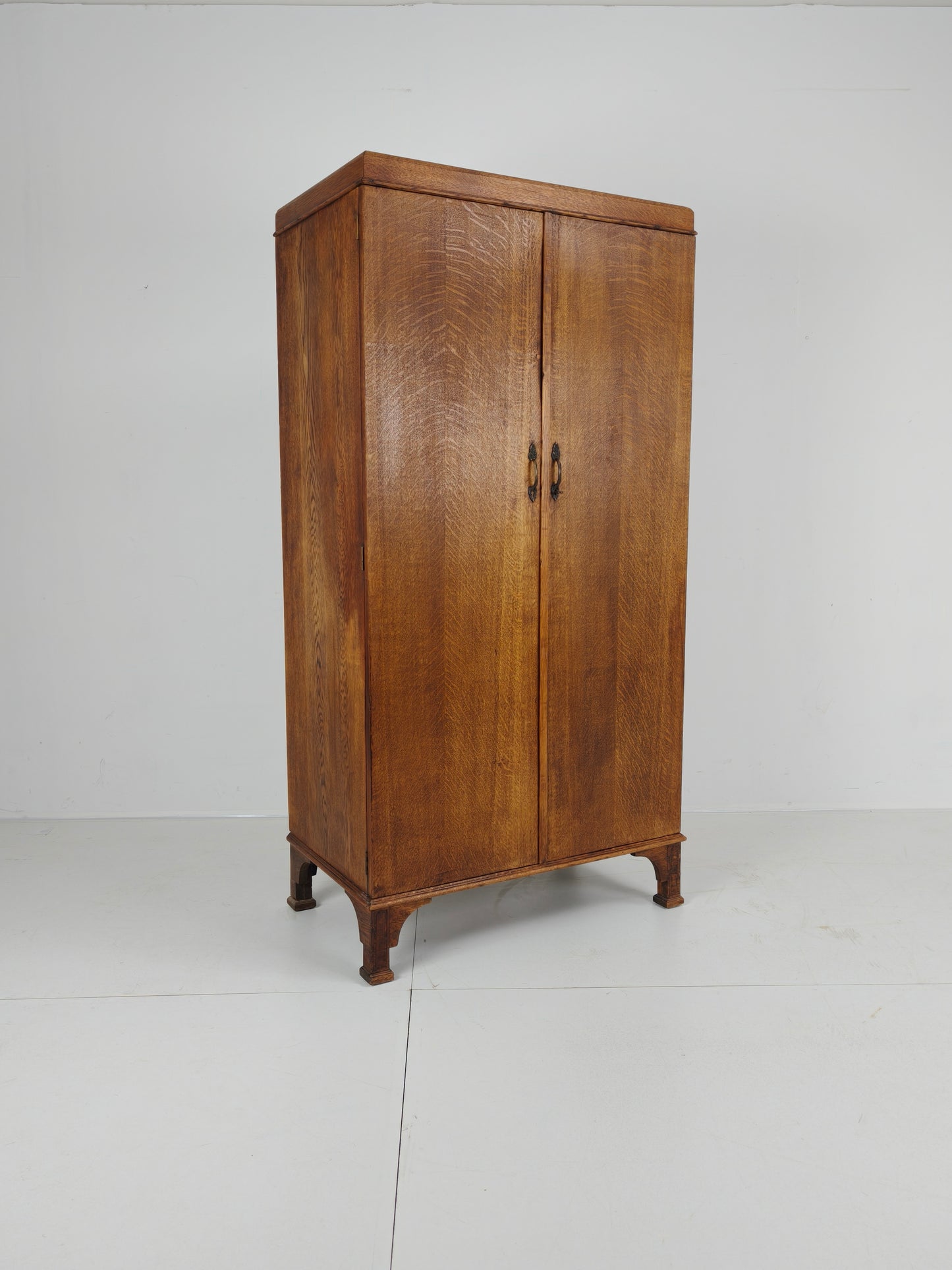 1920s Light Oak Compactom Ltd Gentleman’s Wardrobe