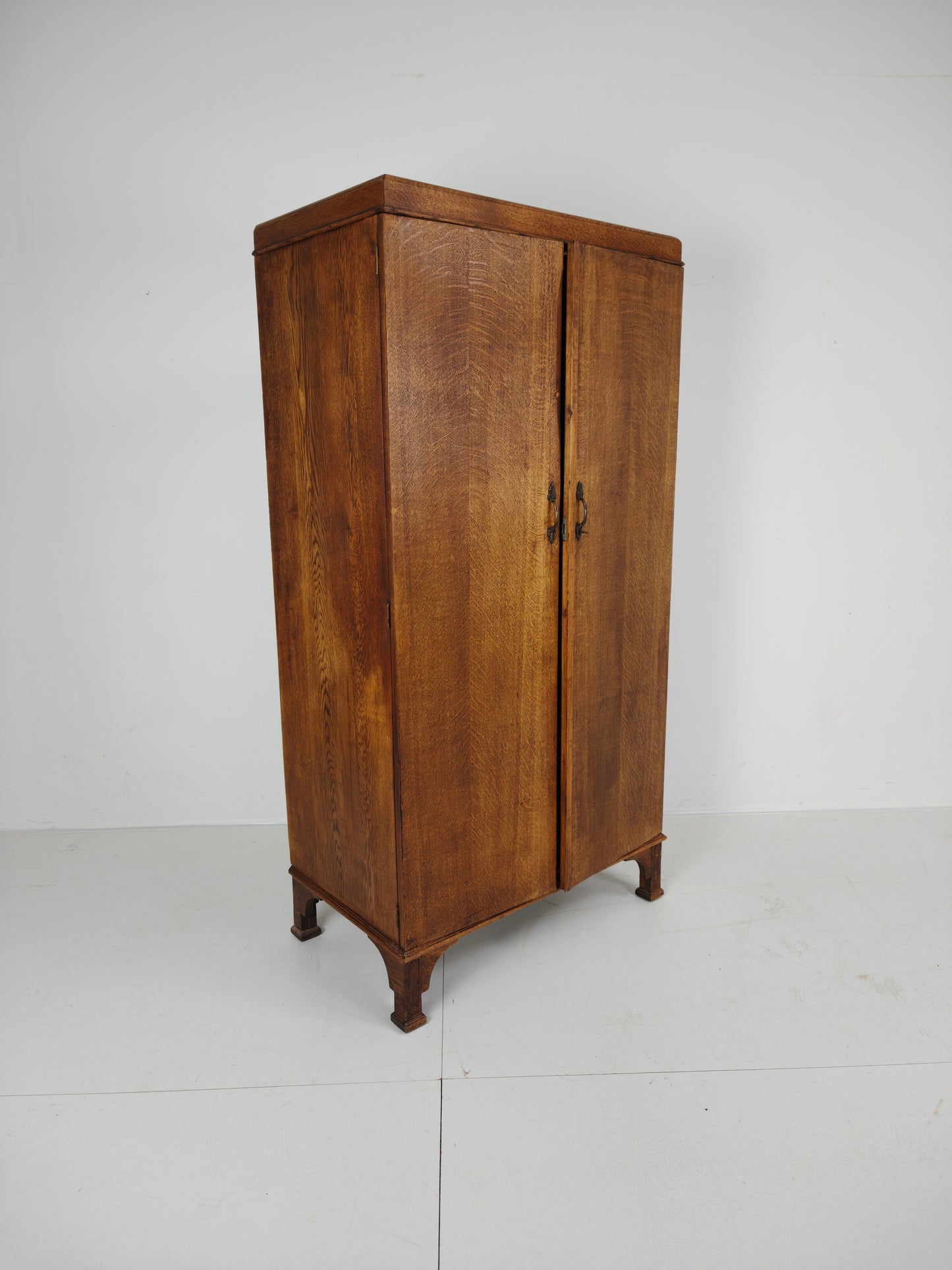 1920s Light Oak Compactom Ltd Gentleman’s Wardrobe