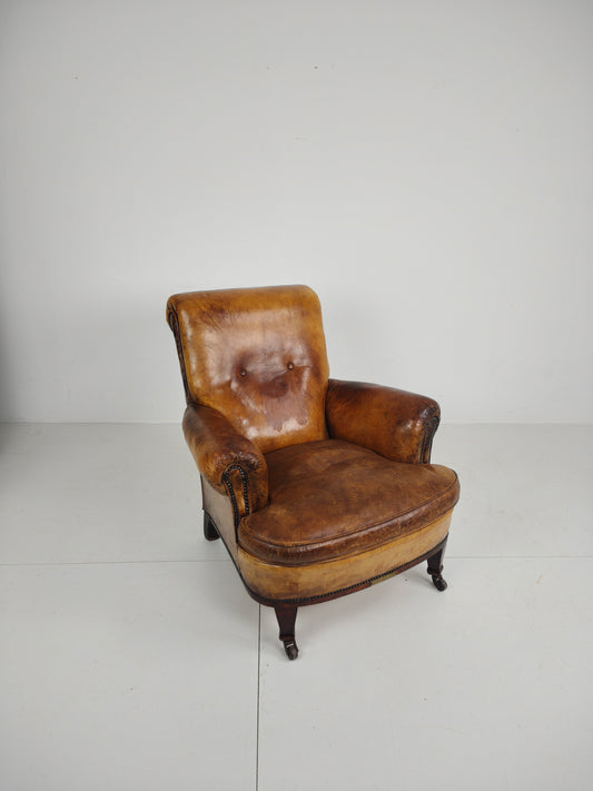 A Classic English Leather Club Chair From  1912