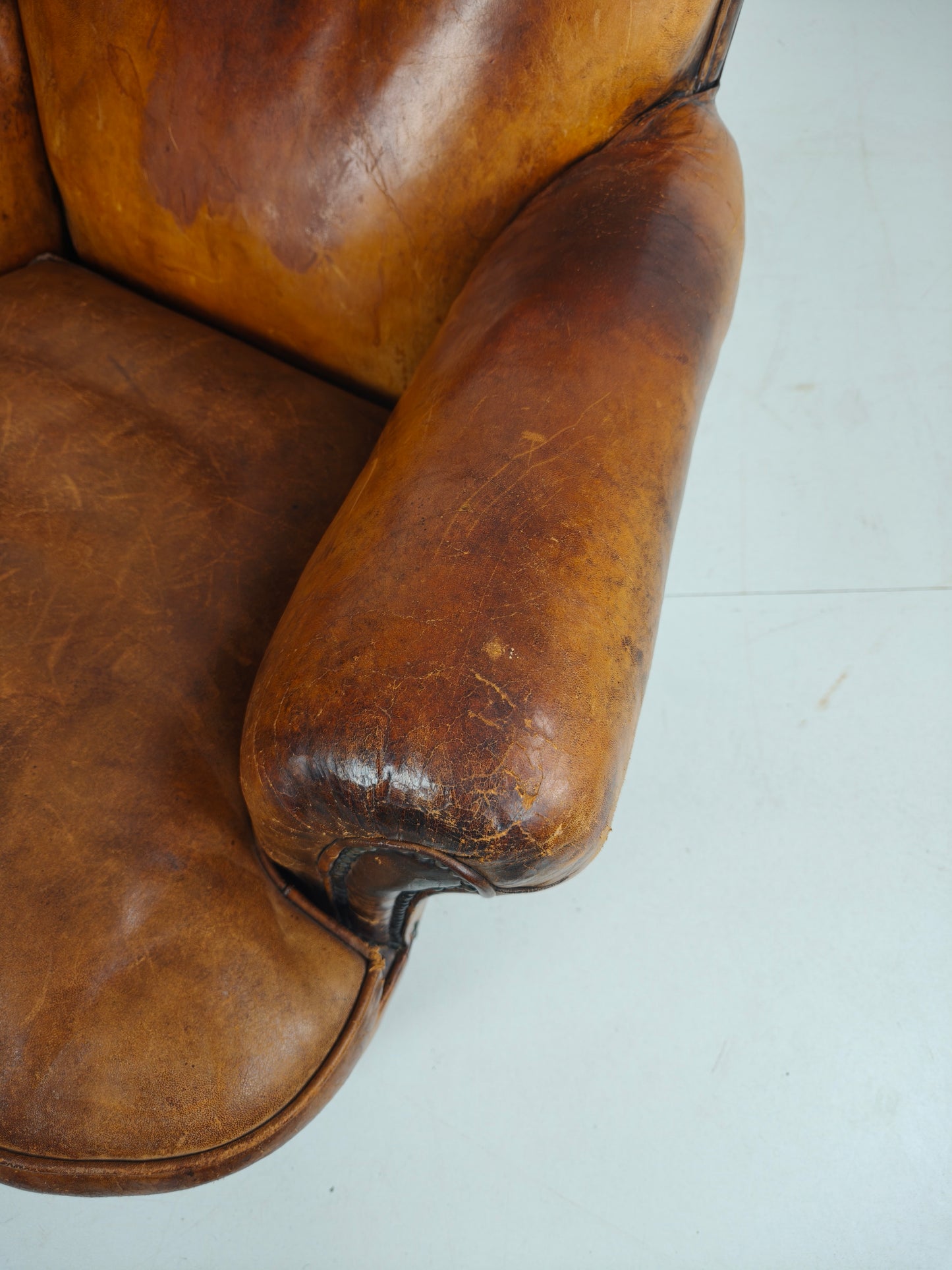 A Classic English Leather Club Chair From  1912