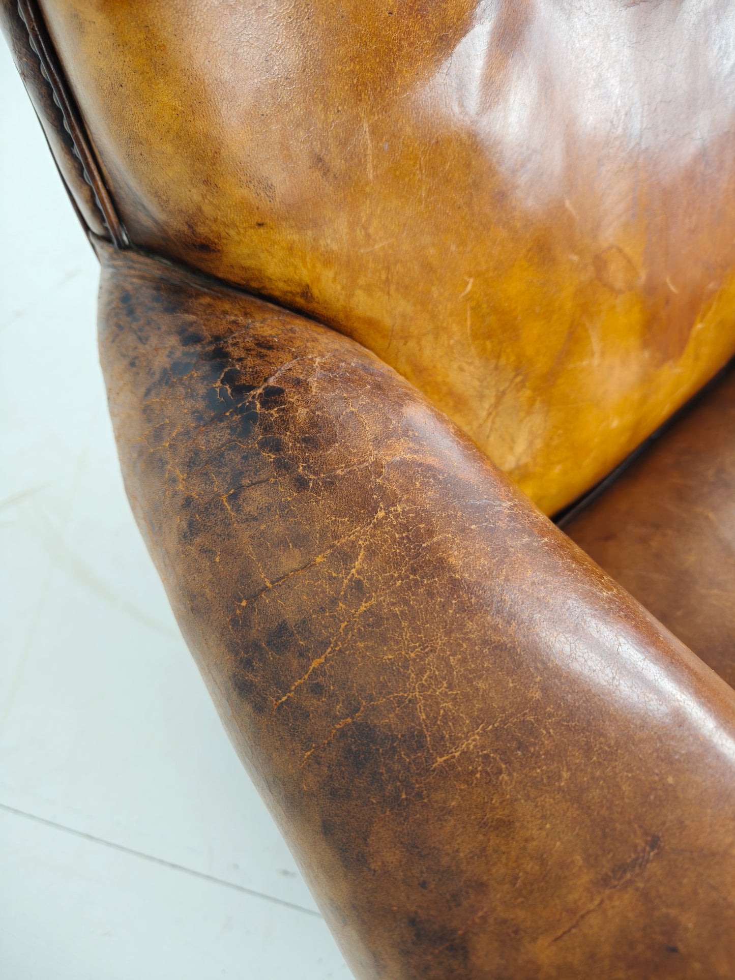 A Classic English Leather Club Chair From  1912