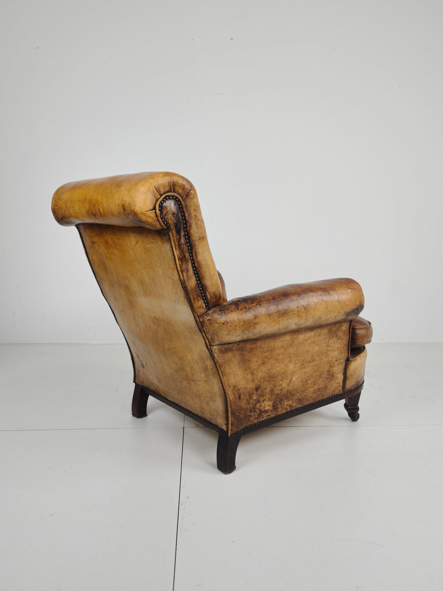 A Classic English Leather Club Chair From  1912