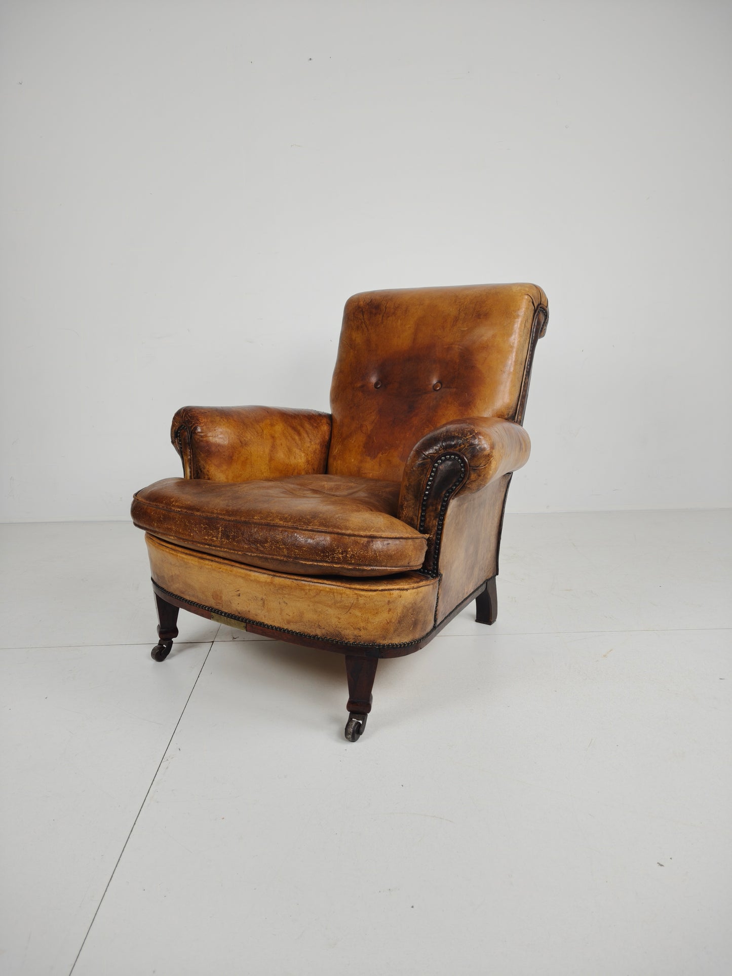 A Classic English Leather Club Chair From  1912