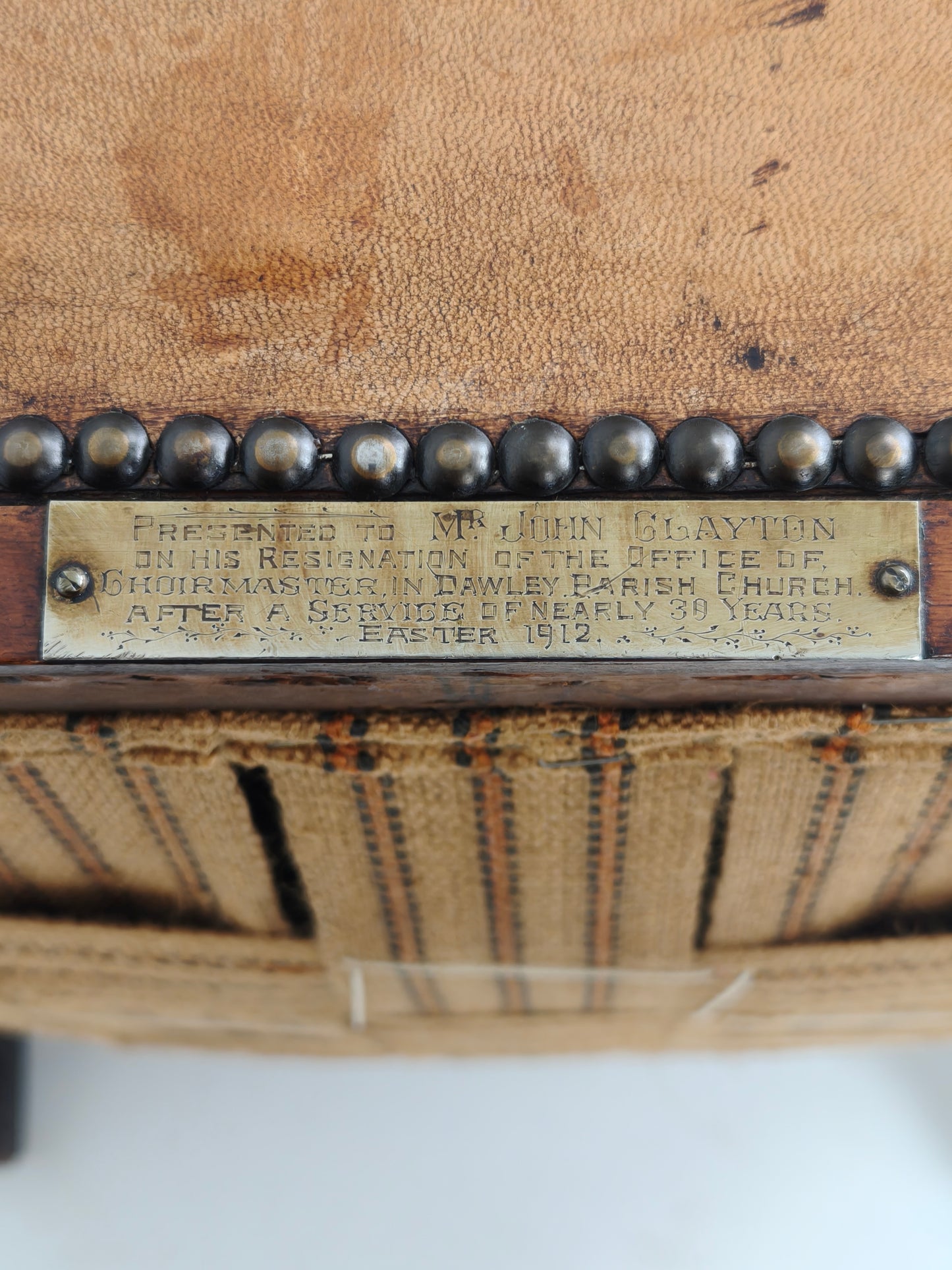 A Classic English Leather Club Chair From  1912