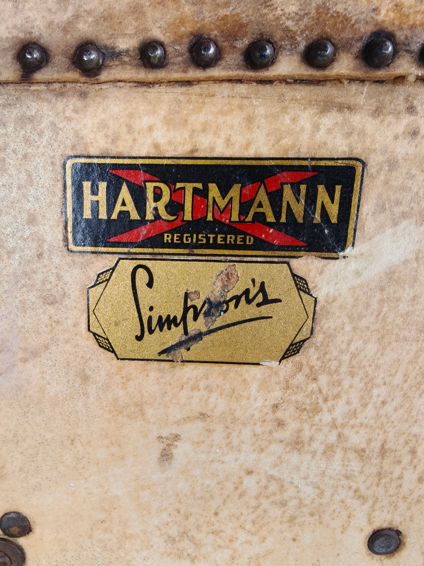 1930s Wardrobe Steamer Trunk by Hartmann – Goat Skin Chest