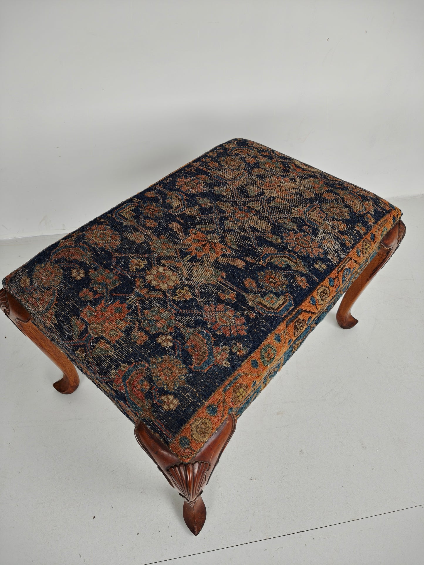 Antique Foot Stool, Walnut, English Regency, Circa 1800–1820