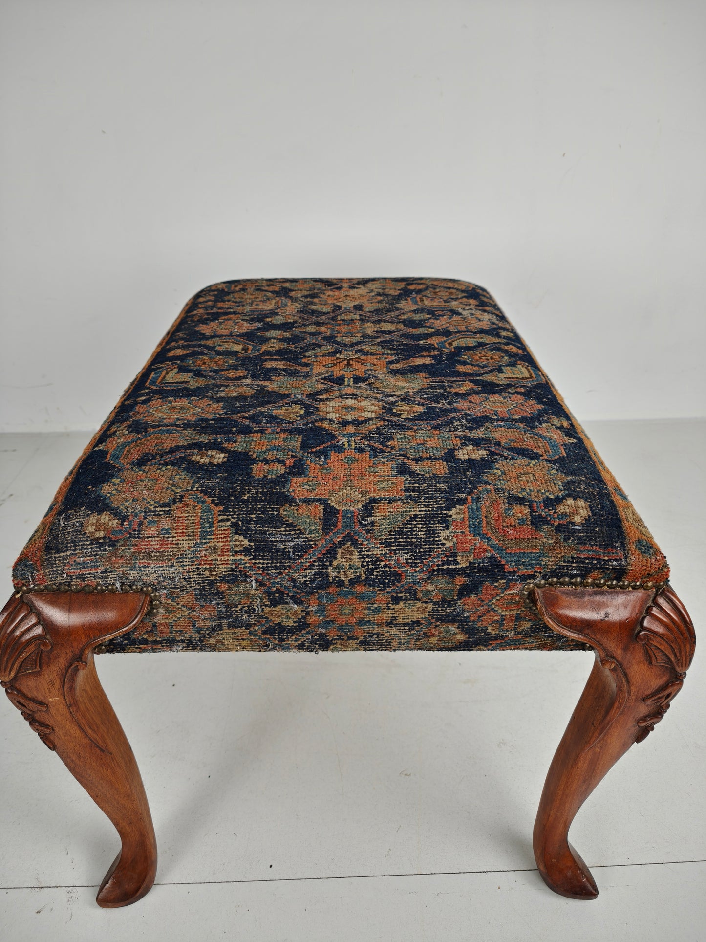 Antique Foot Stool, Walnut, English Regency, Circa 1800–1820