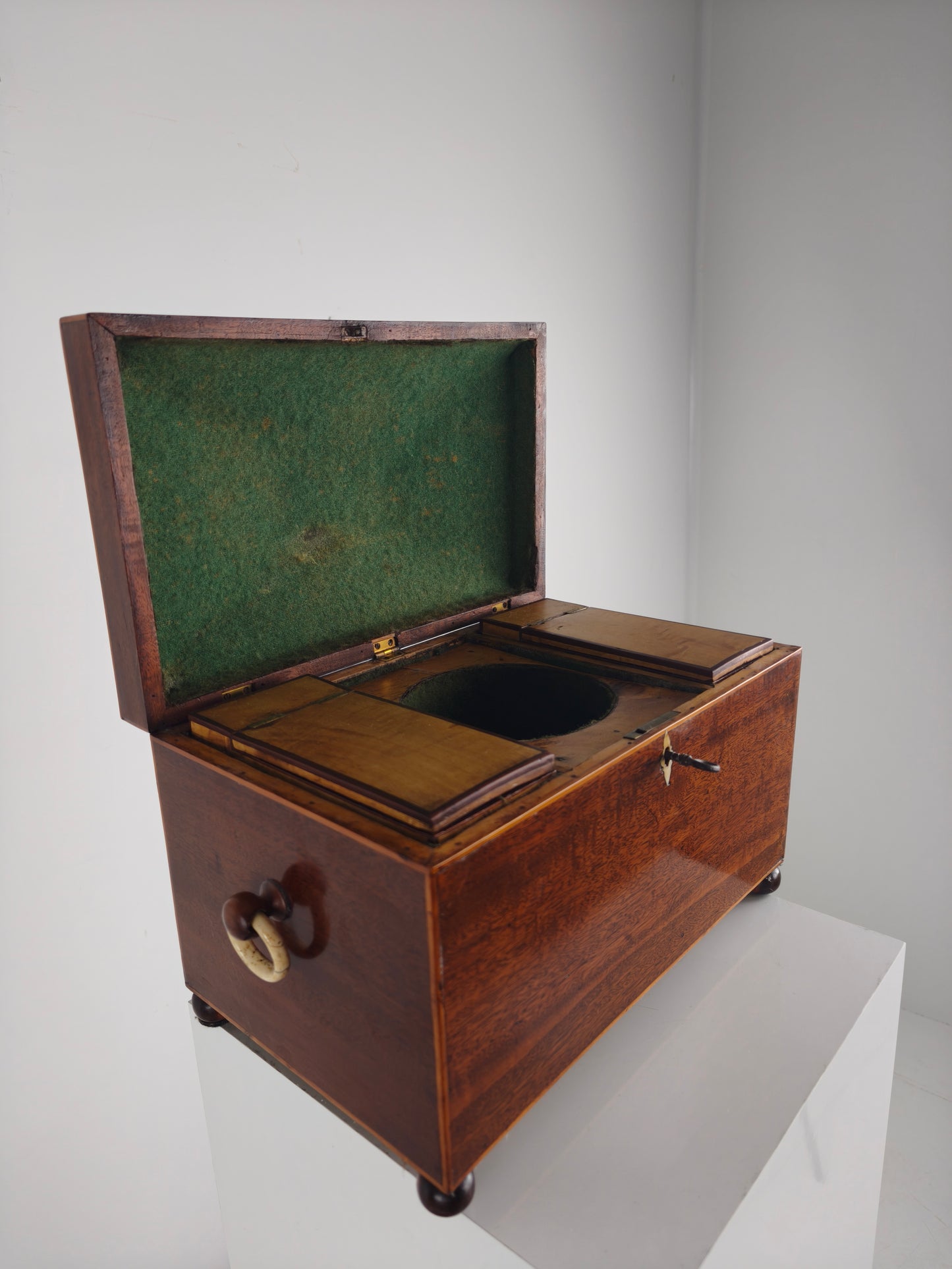 Antique English Rosewood Tea box, Early 19th Century