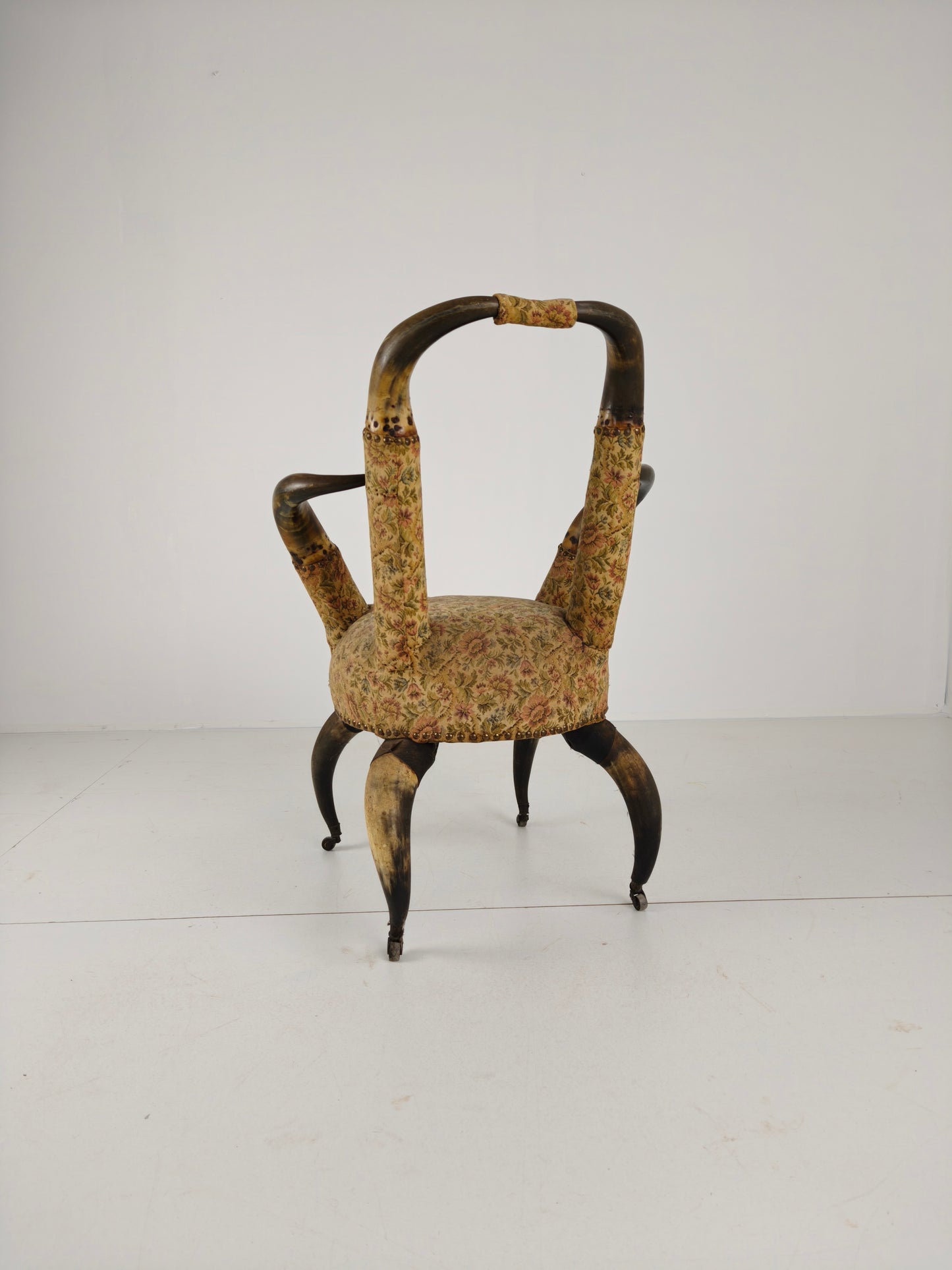 Rare 19th Century Highly Decorative Bull Horn Armchair (1870)