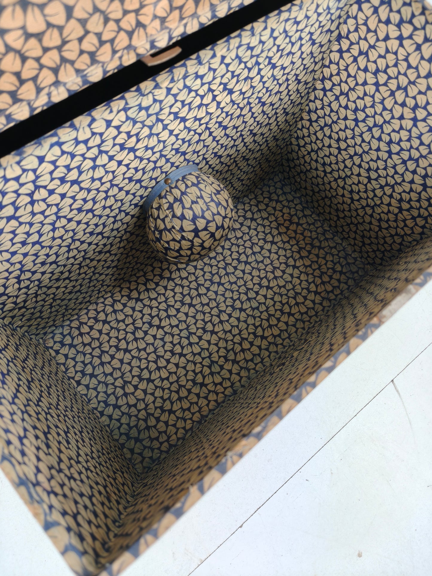 Antique 1924 Belber Black Leather Steamer Trunk - Large Travel Wardrobe