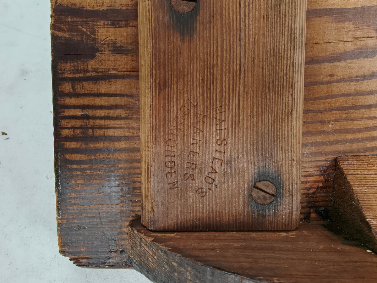 Victorian Pitch Pine Railway Bench – Halstead’s Makers, Todmorden Victorian Pitch Pine Railway Bench – Halstead’s Makers, Todmorden