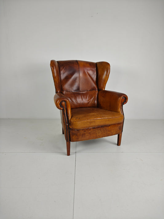 Extra Large Sheepskin Wingback Armchair