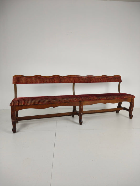 Unique Early 20th Century Oak Hall / Dining Bench