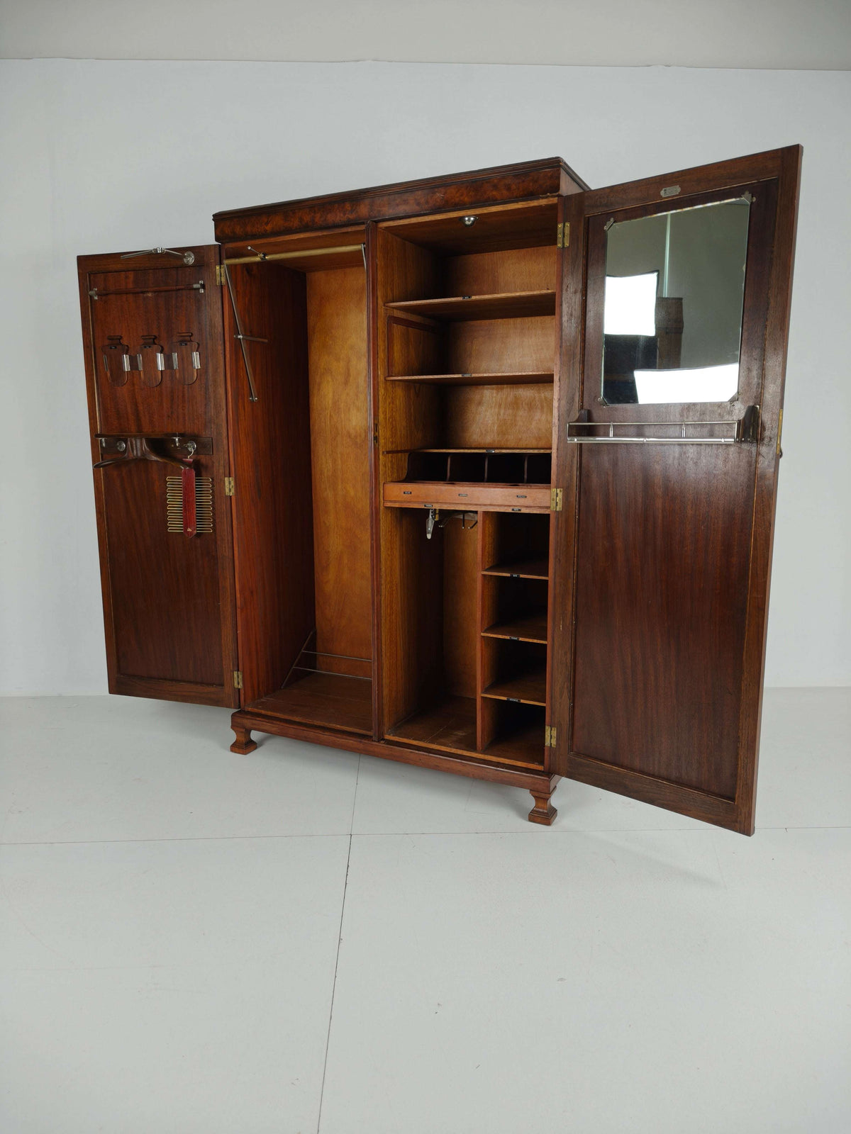 Stunning English Art Deco Burr Walnut Wardrobe by Waring & Gillow – c.1900–1932 Stunning English Art Deco Burr Walnut Wardrobe by Waring & Gillow – c.1900–1932