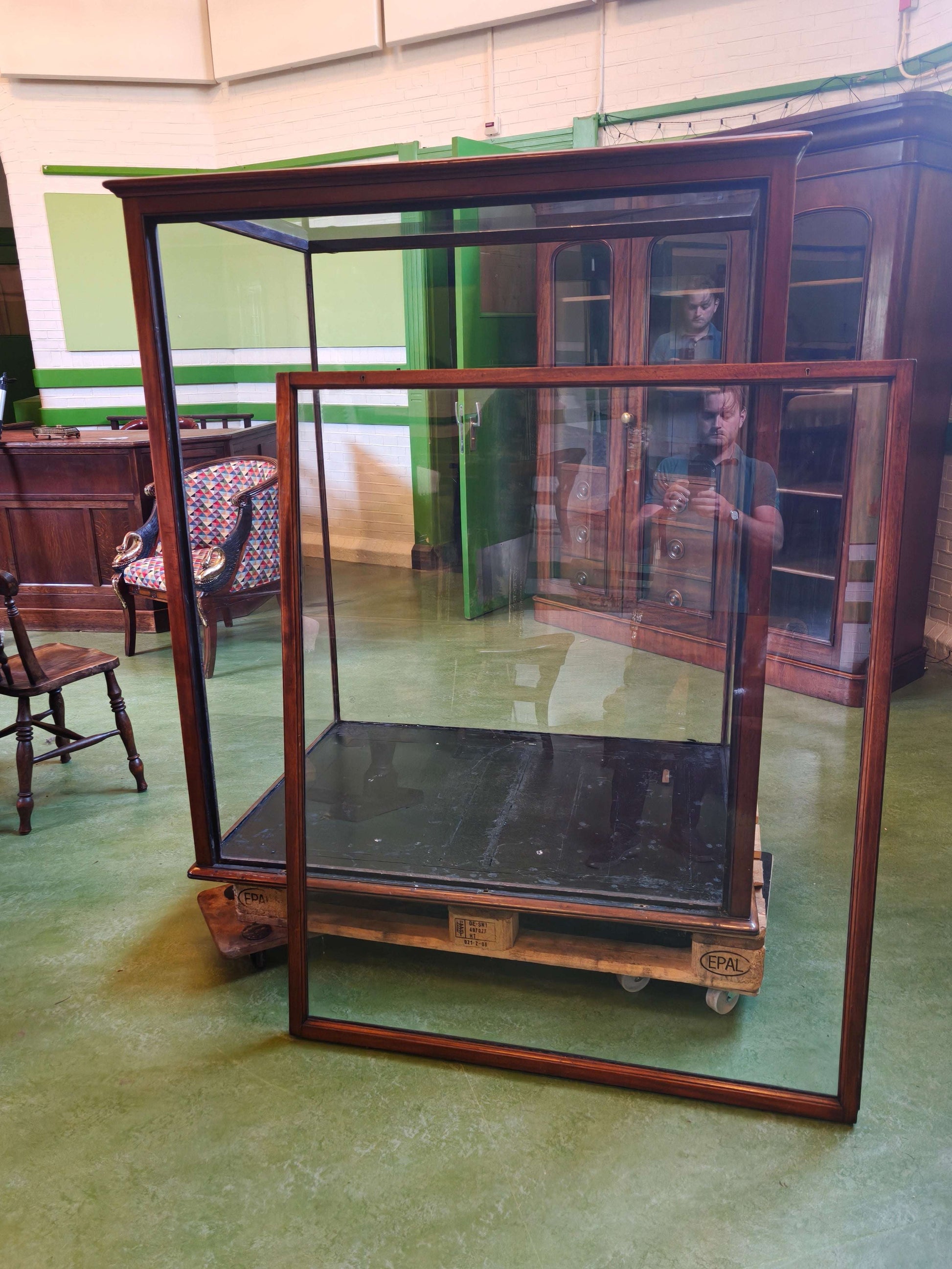 19th Century Mahogany Museum Display Cabinet – From the British Museum, London 19th Century Mahogany Museum Display Cabinet – From the British Museum, London
