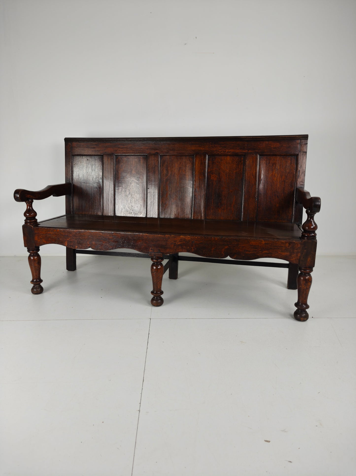 18th Century Georgian Oak Settle Bench – Dated Circa 1790