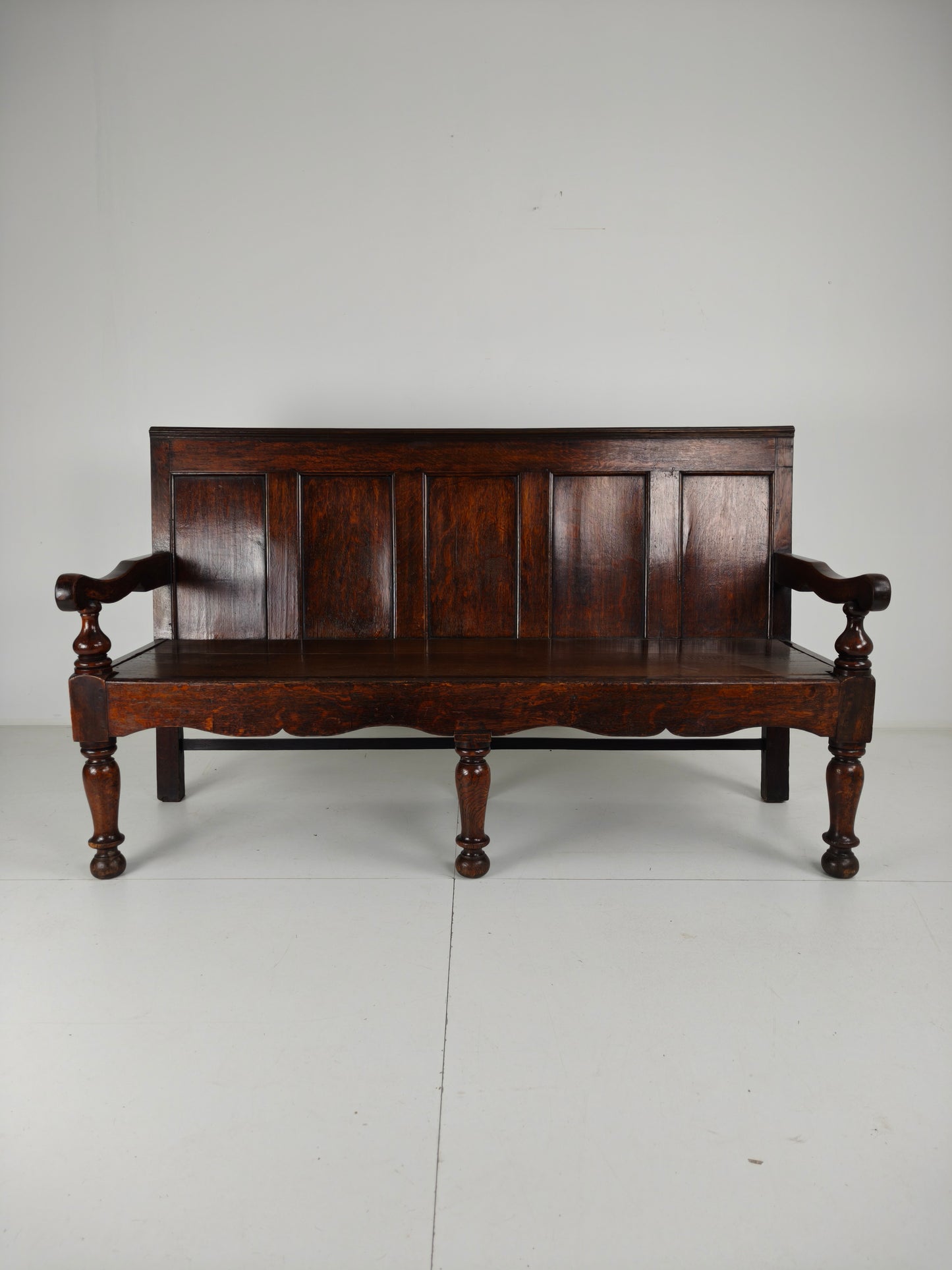 18th Century Georgian Oak Settle Bench – Dated Circa 1790