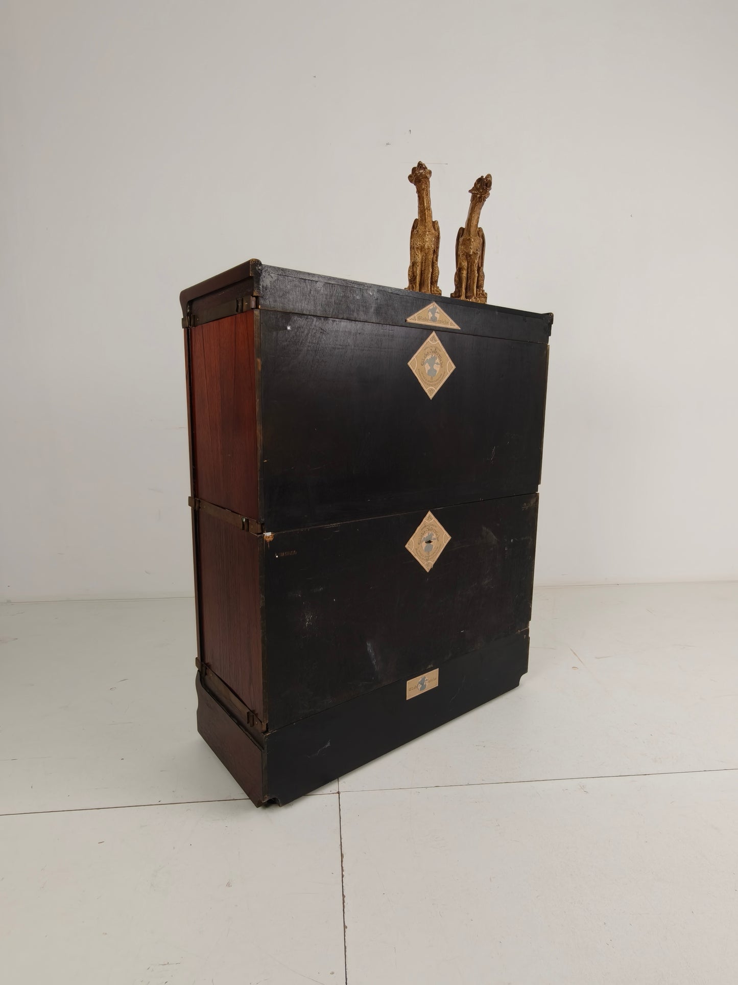 Mahogany Globe-Wernicke Modular Bookcase with Under-Drawers