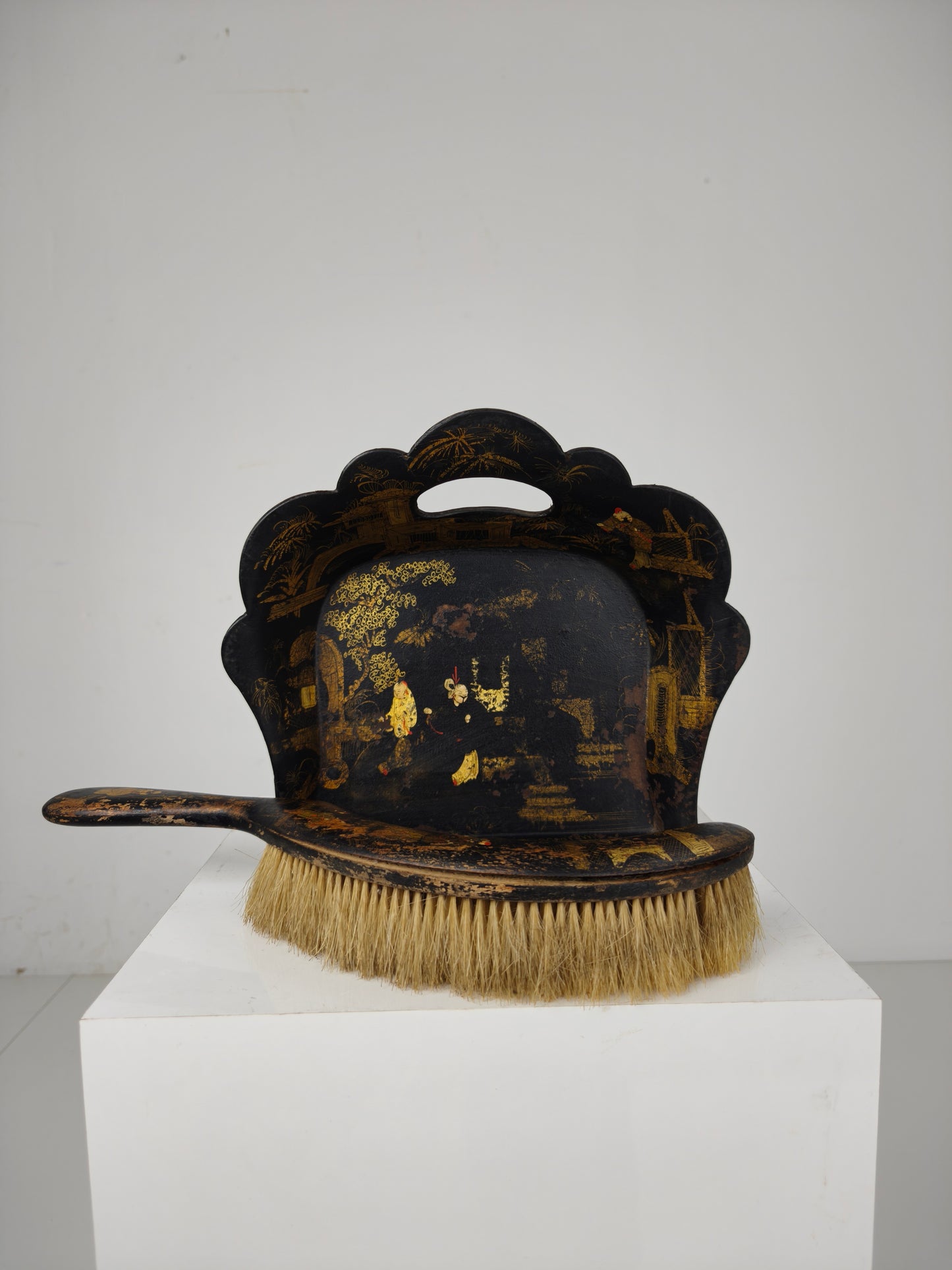19th-Century French Chinoiserie Papier-Mâché Silent Butler