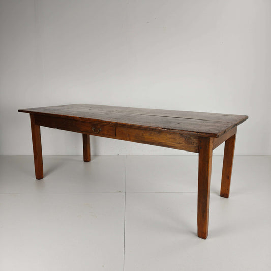 19th Century French Farmhouse Table with Drawer 19th Century French Farmhouse Table with Drawer