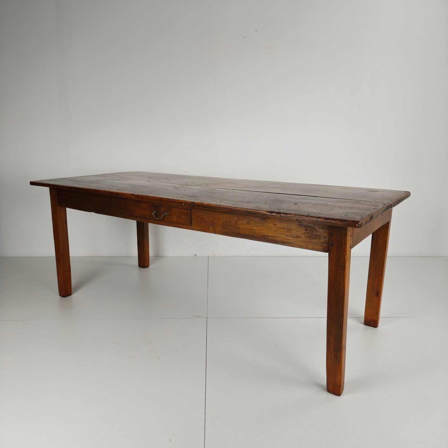 19th Century French Farmhouse Table with Drawer