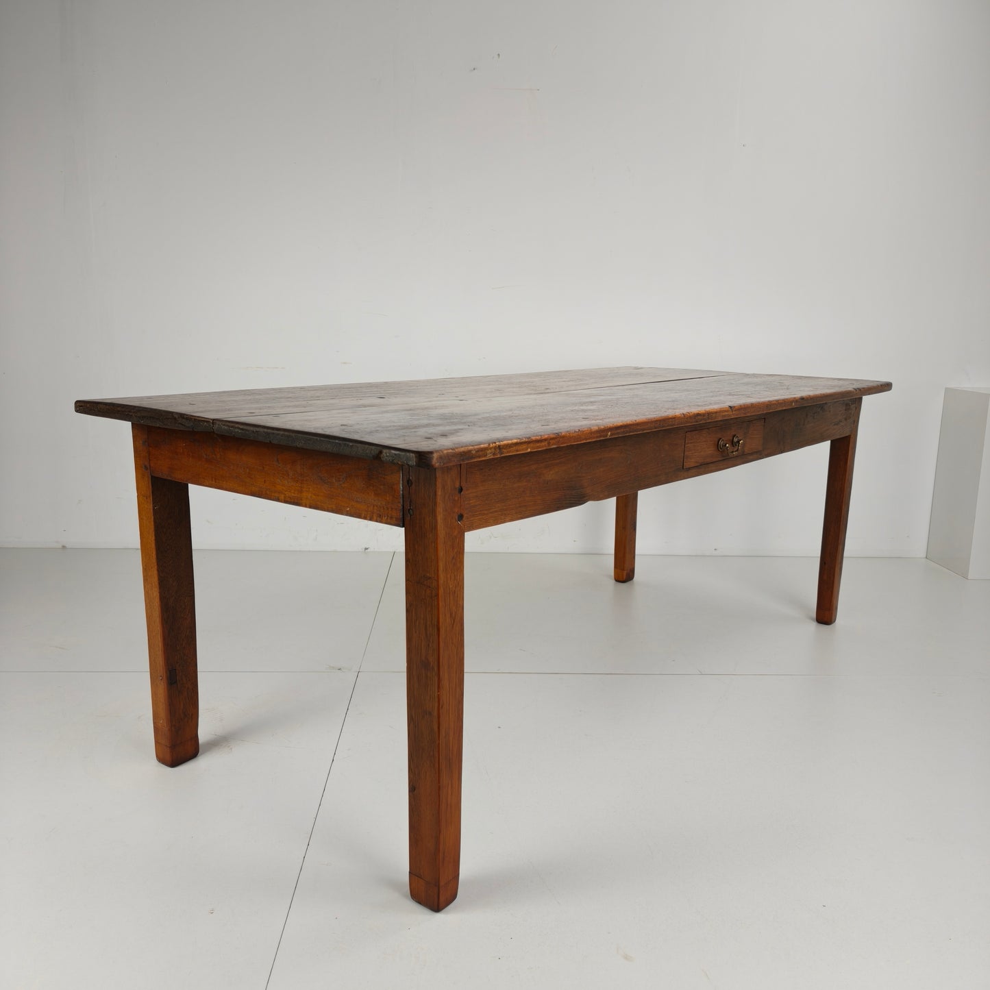 19th Century French Farmhouse Table with Drawer