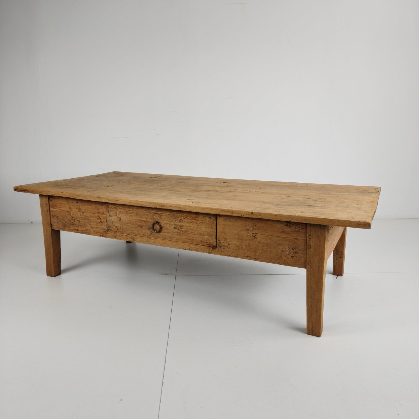 Antique 19th Century French Farmhouse Oak Coffee Table