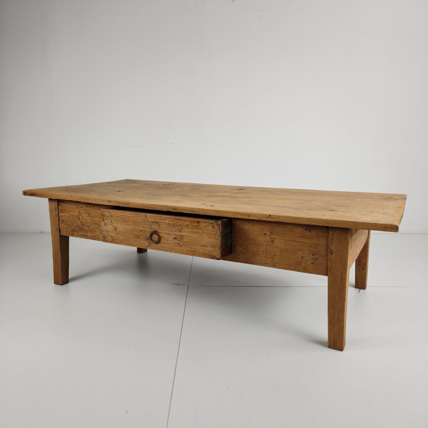 Antique 19th Century French Farmhouse Oak Coffee Table