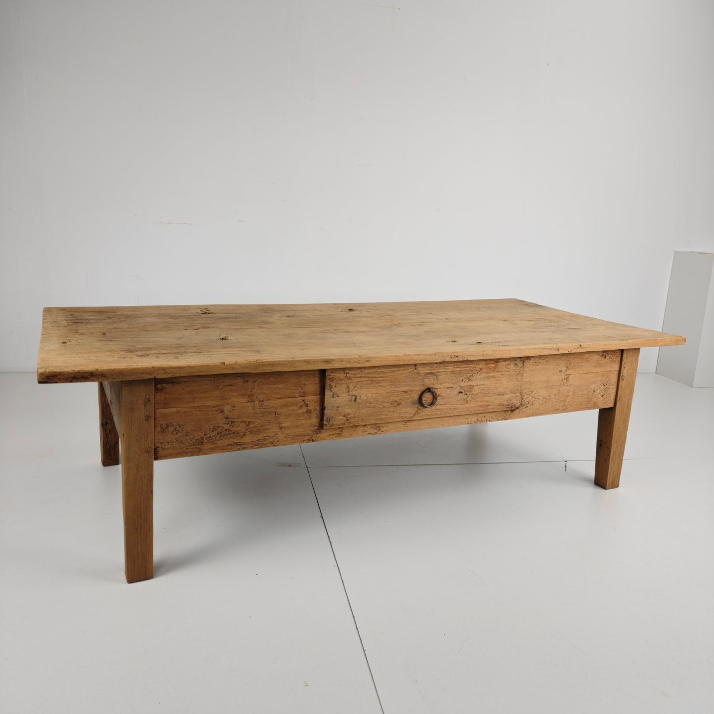 Antique 19th Century French Farmhouse Oak Coffee Table