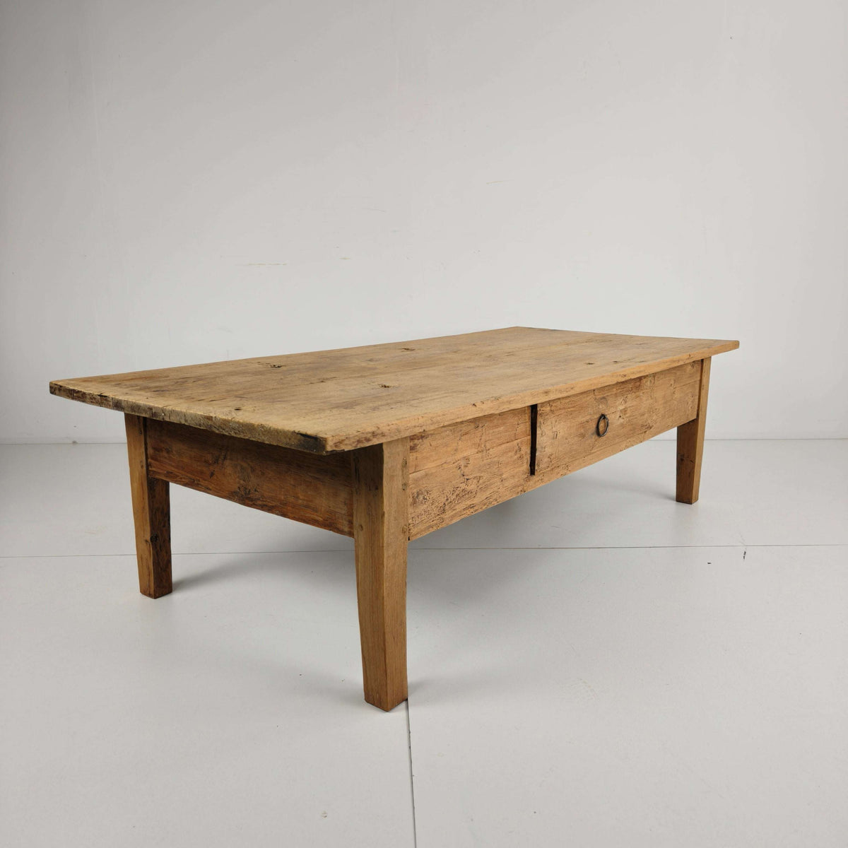 Antique 19th Century French Farmhouse Oak Coffee Table Antique 19th Century French Farmhouse Oak Coffee Table