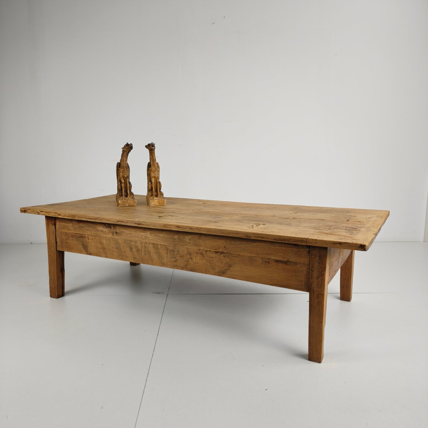 Antique 19th Century French Farmhouse Oak Coffee Table
