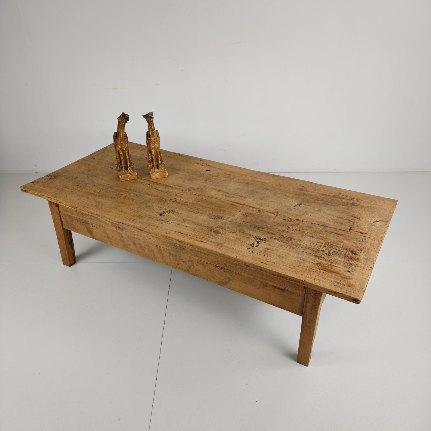 Antique 19th Century French Farmhouse Oak Coffee Table
