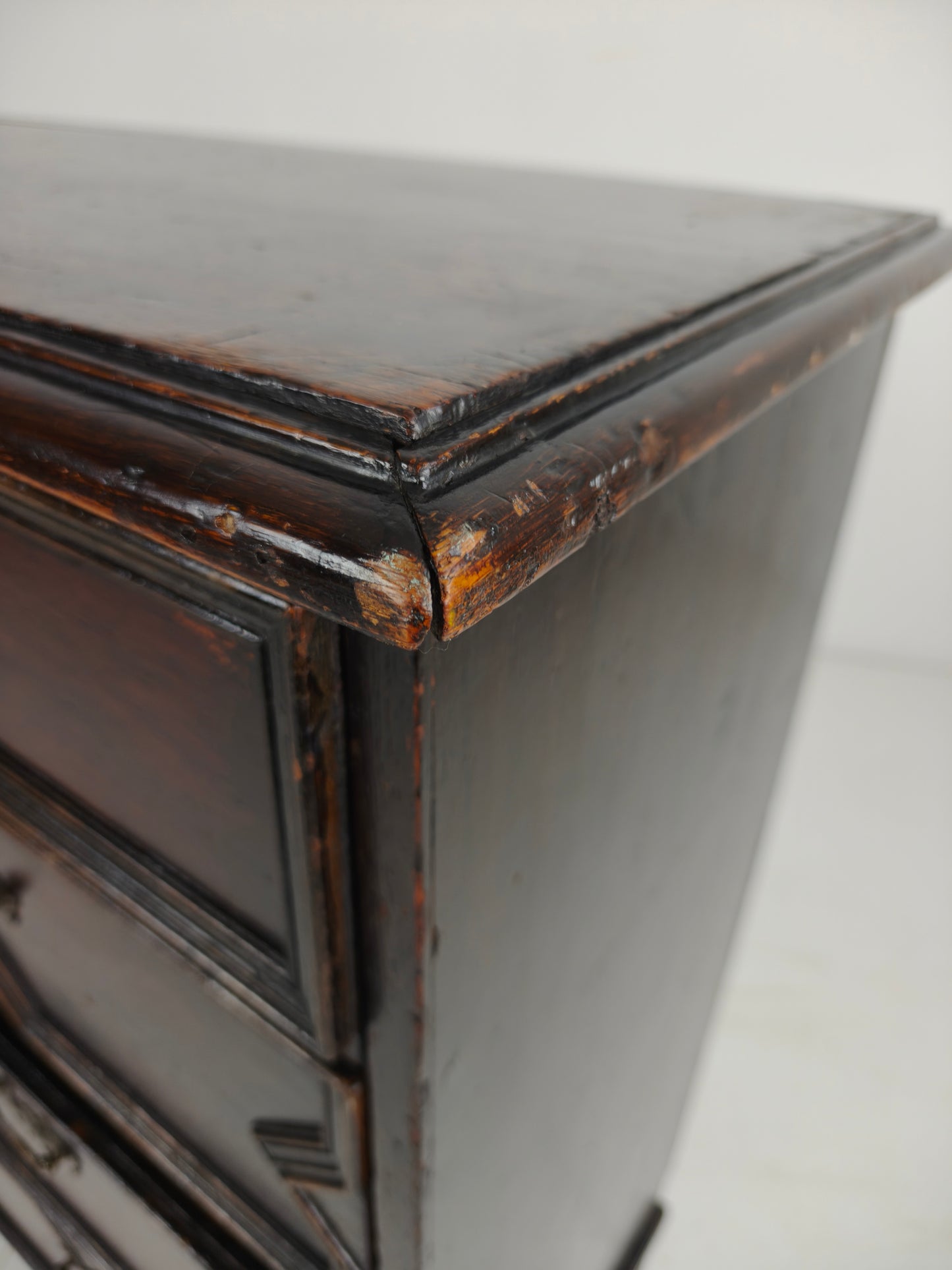 English Geometric-Panelled Oak Chest of Drawers, circa 1680