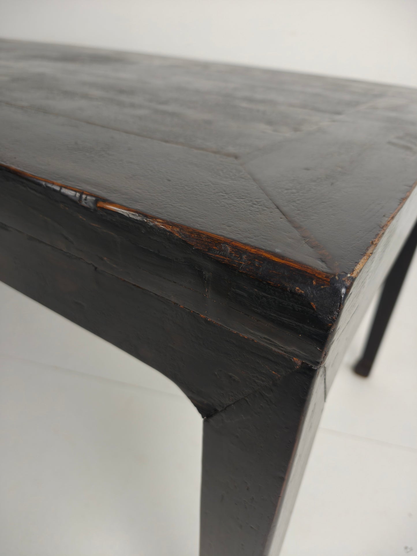 Black Chinese Qing Dining Table (230 cm) — Mid to Late 18th Century — Original Lacquer