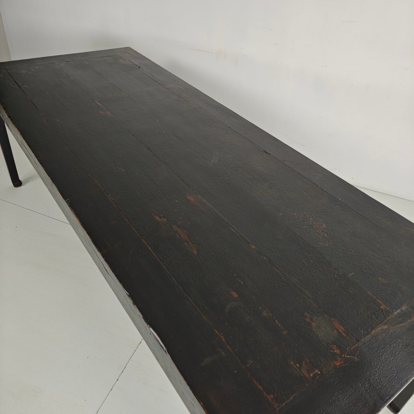 Black Chinese Qing Dining Table (230 cm) — Mid to Late 18th Century — Original Lacquer