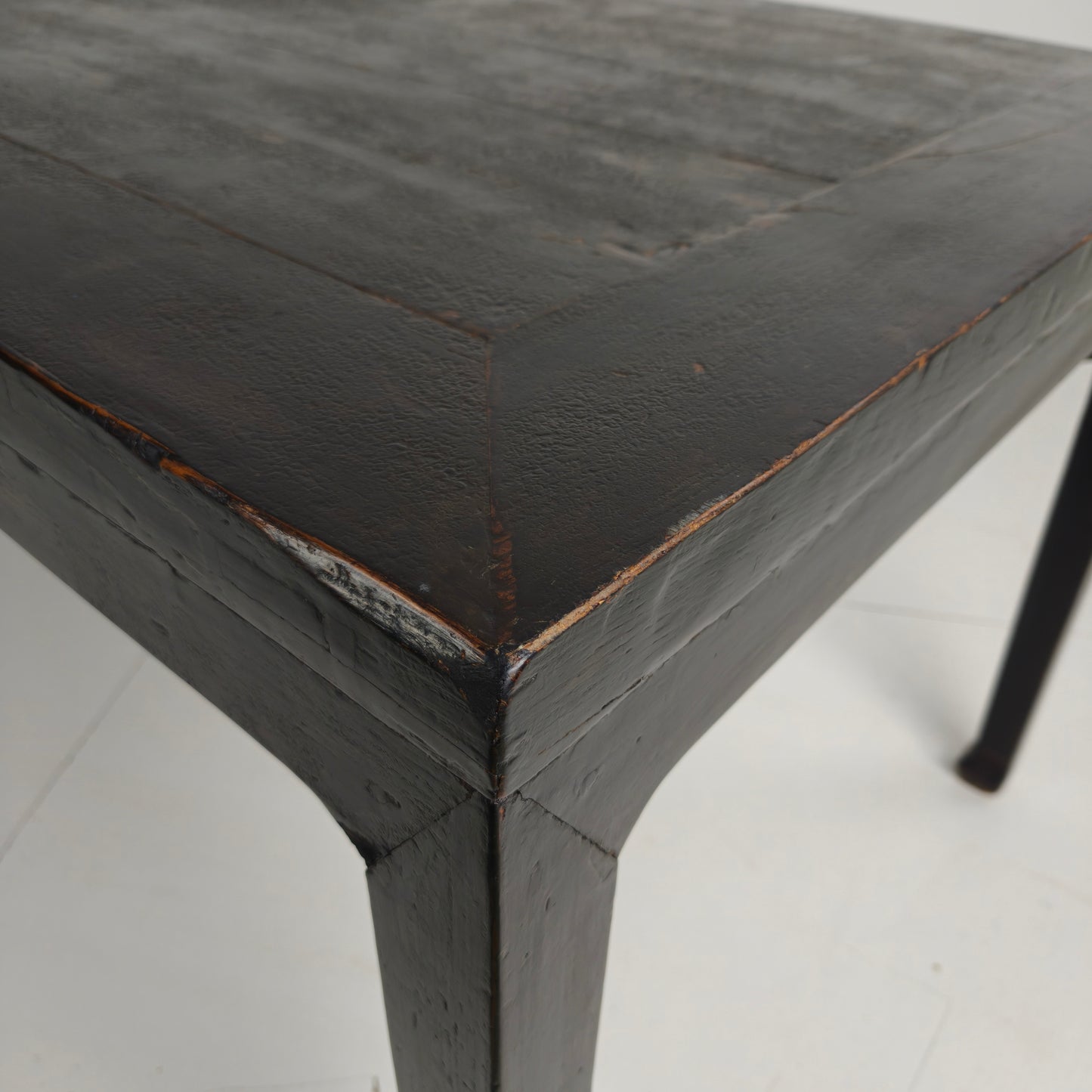 Black Chinese Qing Dining Table (230 cm) — Mid to Late 18th Century — Original Lacquer